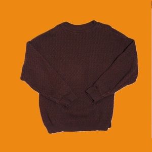 brown knitted sweater